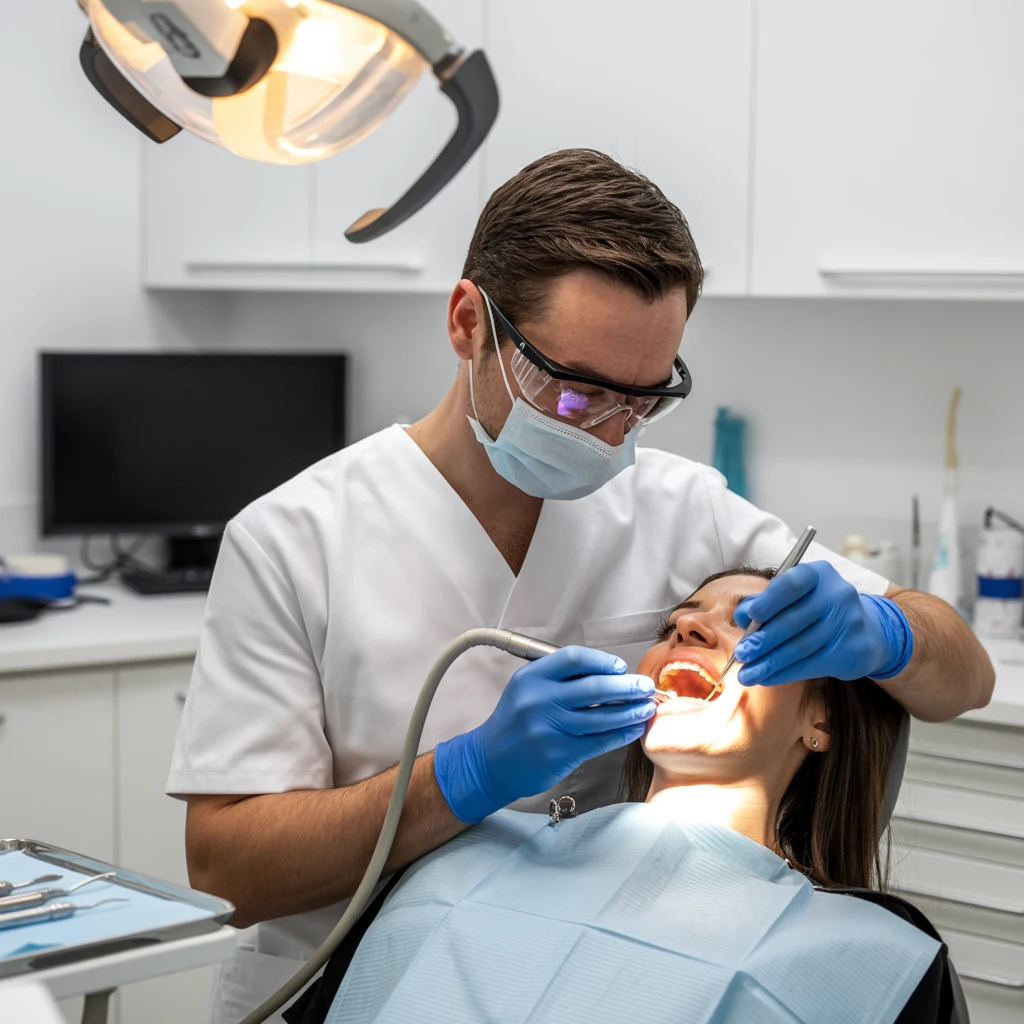 Especialista atendiendo